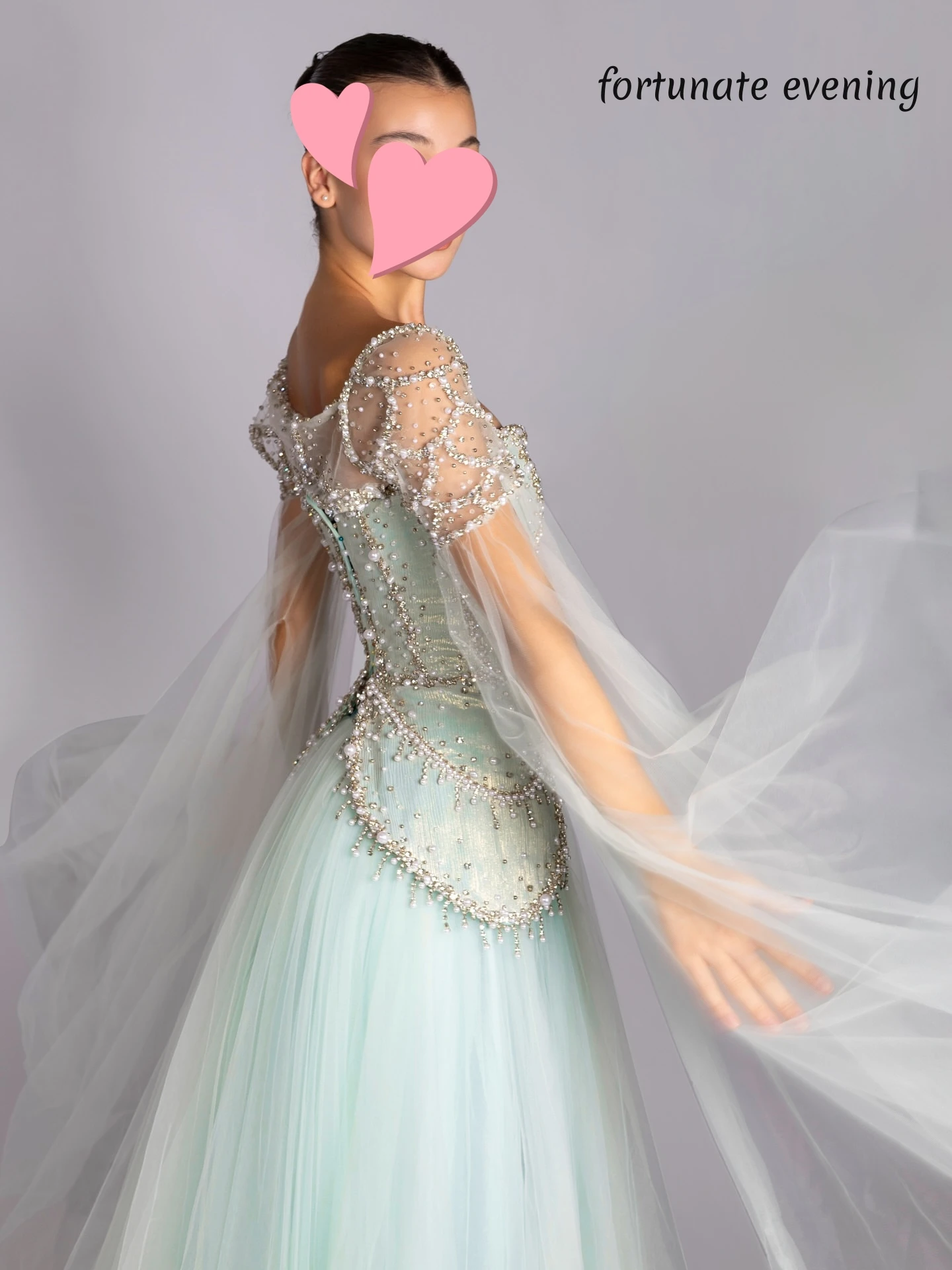 Soirée chanceuse élégante Vintage doux vert sirène perles cristal personnalisé Occasion formelle robe de bal robes de soirée