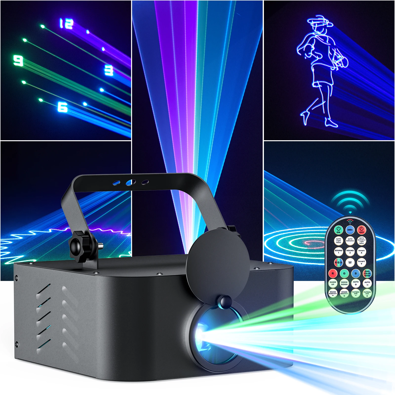 U'King Efekt animacji Światło laserowe RGB Skaner linii wiązki Projektor DMX Profesjonalne oświetlenie sceniczne Disco DJ Wedding Party Bar Club