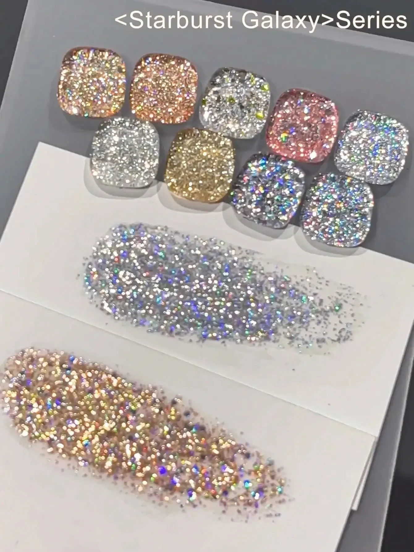 9 Farben Solid Glitter Nagelgel-Palette, glitzernde Pailletten, UV-LED Soak-Off Nagelkunst-Gel-Lack für Salon, DIY Maniküre-Dekoration – Detail 7