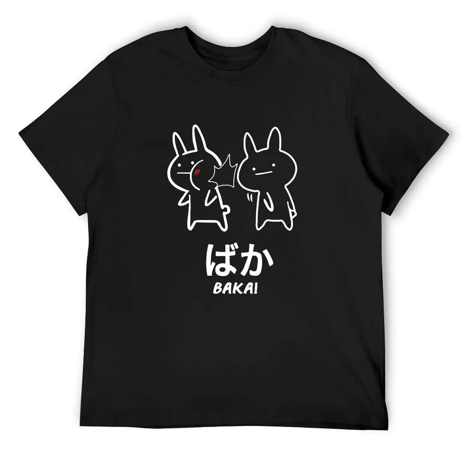 

Funny Anime Baka Rabbit Slap Black T-Shirt graphics T-shirts man funny meme t-shirts graphic t shirts men clothing