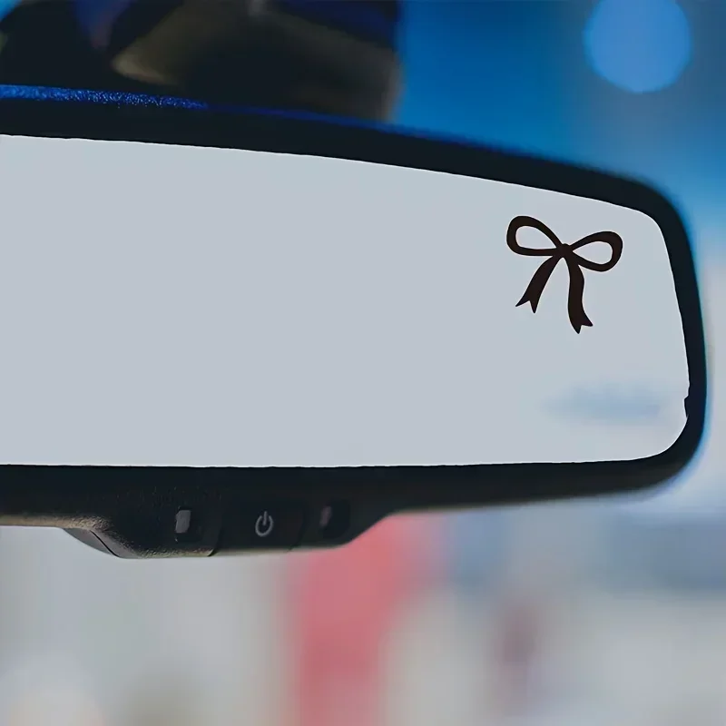 4PCS/SET  Bowknot Motorbike Car Sticker Unique Rearview Mirror Styling Accessory for Vehicle Decoration