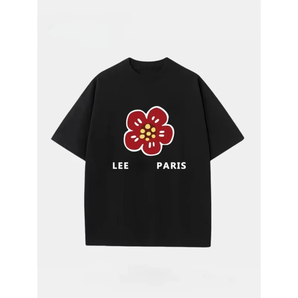 

2025 New American High Street Trend Men's and Women's Same Short-sleeved T-shirt