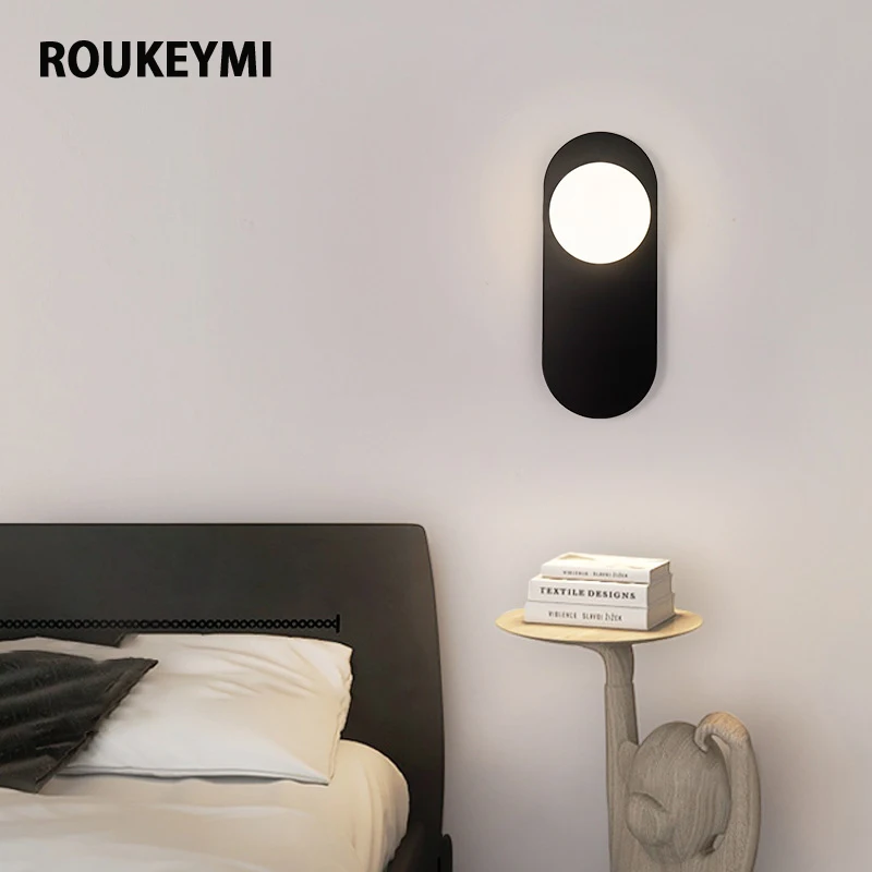 ROUKEYMI Interior Veranda Wall Light Simple Porch Home Decorative Minimalist Mounted Sconce Fixture Indoor Living Room Led Lamps