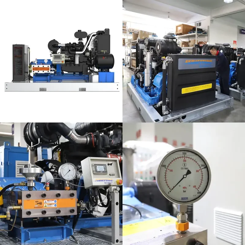 20000PSI 1400bar Hydro Blaster High Pressure 373kw Water Blasting Machine
