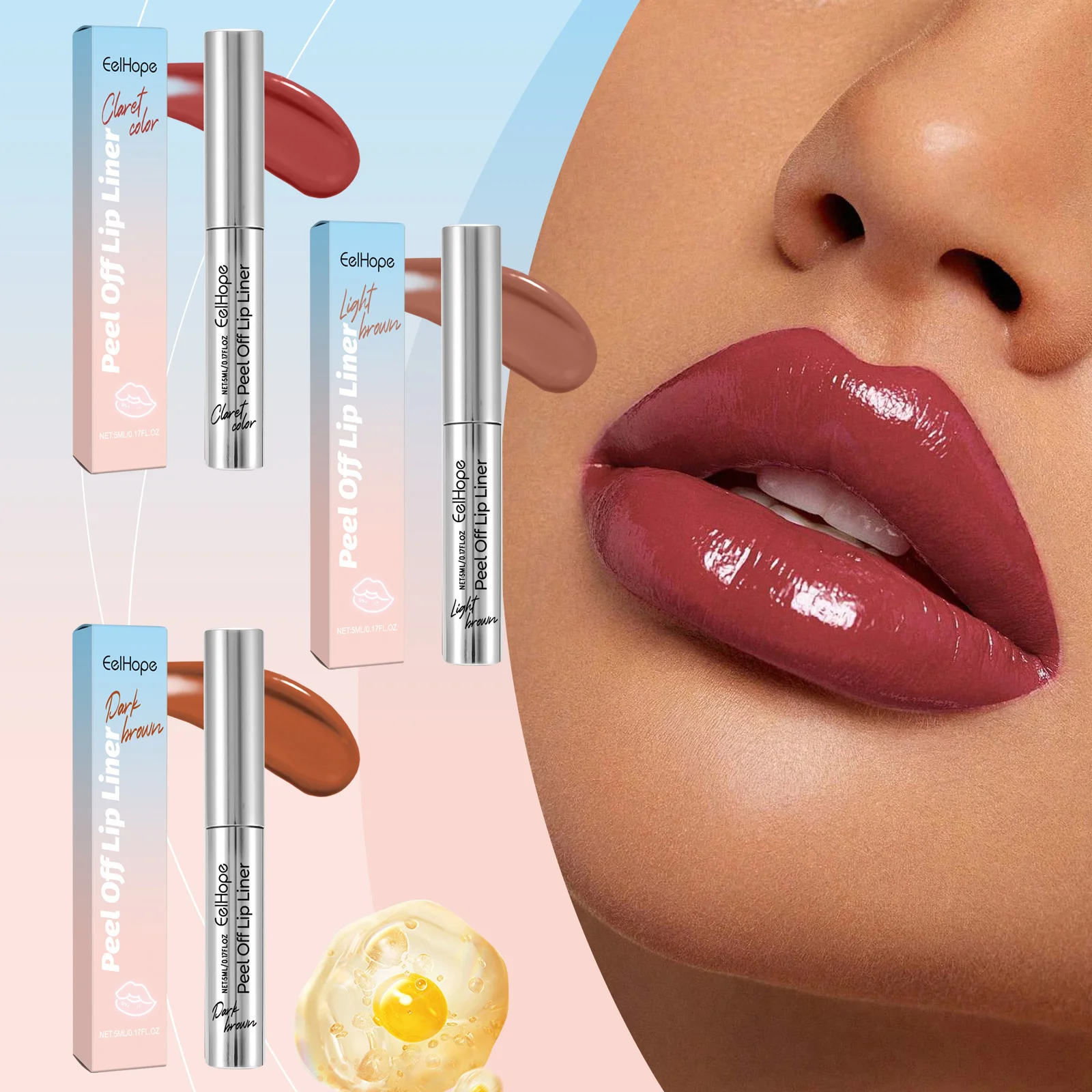 Peel off Lip Liner Waterproof Long Lasting Matte Tint Lipstick Moisturizing Tear Tattoo Lip Gloss Lipliner Stain Lip Care Makeup
