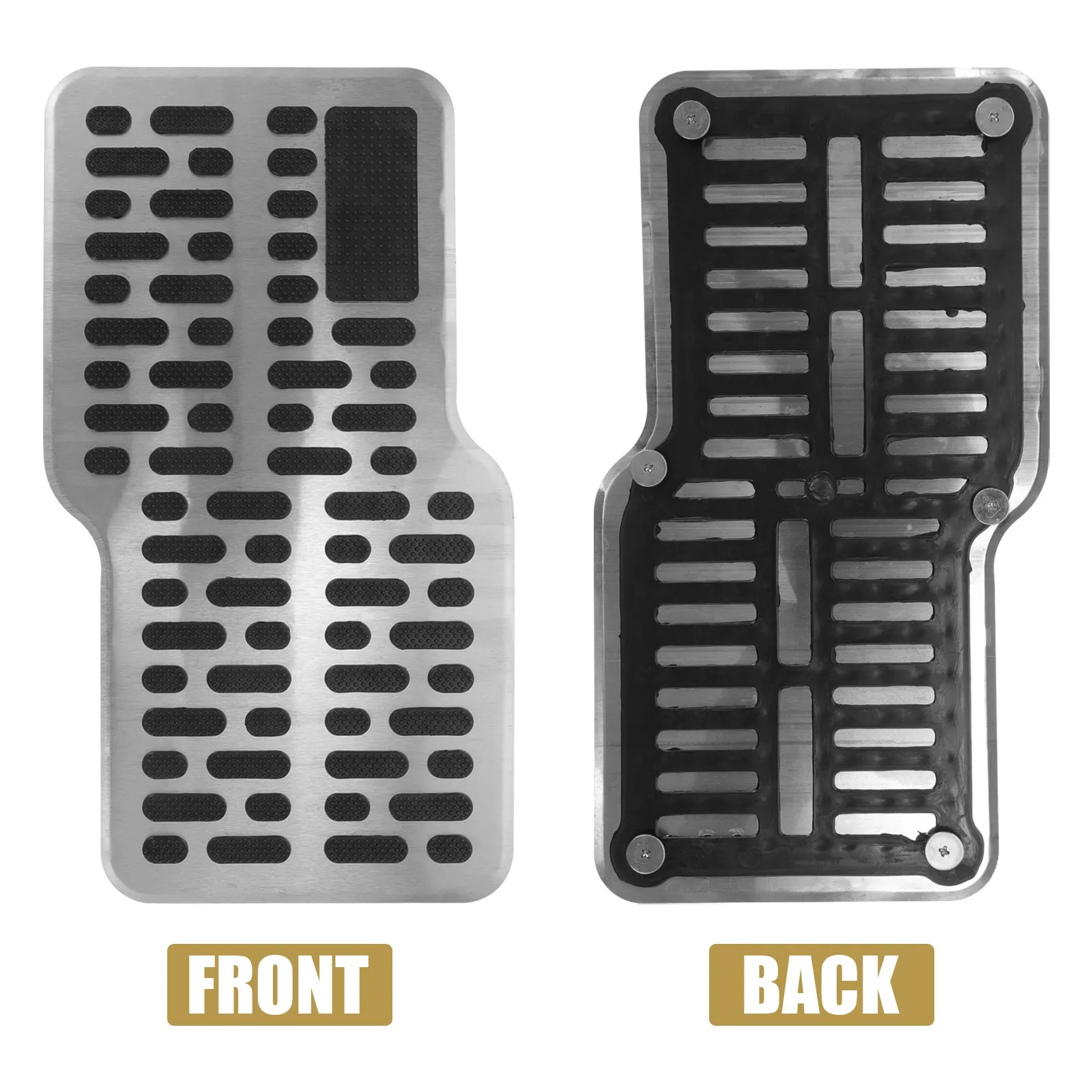 Thickened Stainless Steel Brake Pedal Cover Extender for Short Drivers Widened Anti-Rust Car Pedal Pad Automotive Accessory