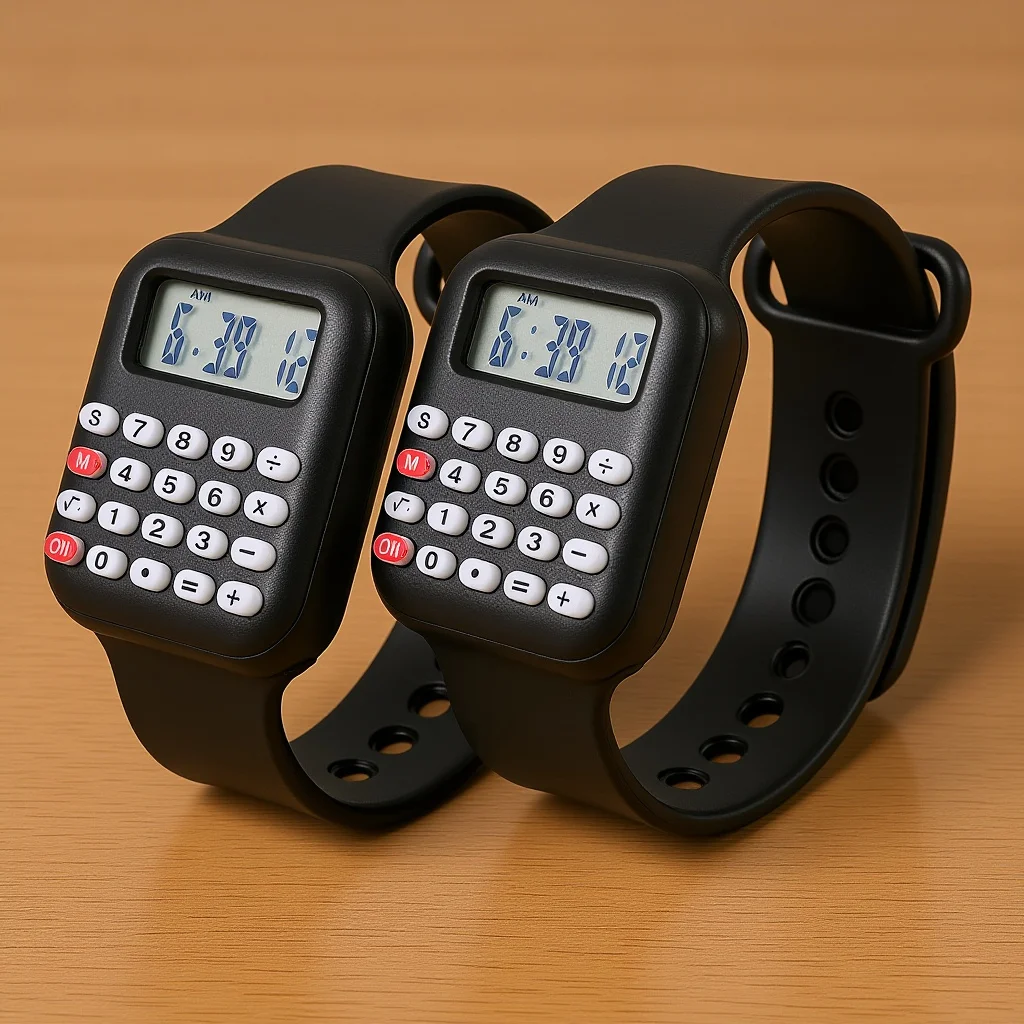 2 stks Rekenmachine Horloges Voor Kinderen Kinderen Elektronische Leren Horloge Multifunctionele Wiskunde Uurwerk Kindvriendelijk Draagbaar