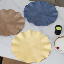 Mats Lotus Leaf Edge Creative Design Thickened Woven PP Placemats Coasters Irregular Placemats Table Placemats