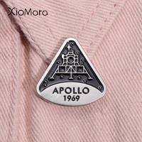 Apollo 11 Lunar Module 1969 Enamel Pin Lunar Landing Program Rocket Brooch Collection Commemoration Badge for Lapel Jewelry