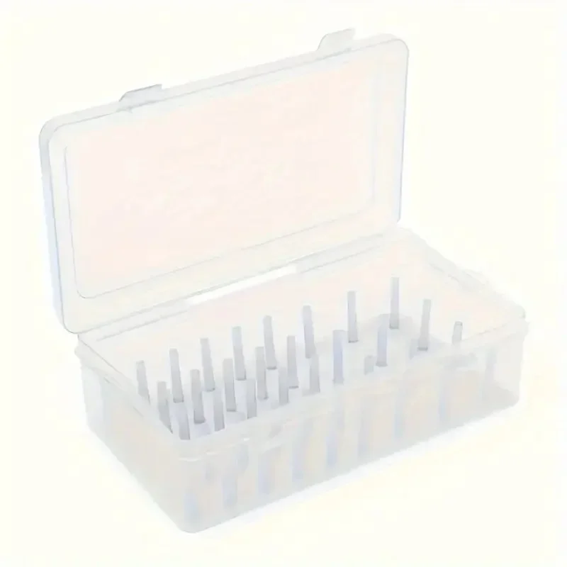 Nähgarn-Organizer mit 42 Spulen – transparenter Spulen-Aufbewahrungskoffer mit 24 Gittern für DIY-Handarbeiten