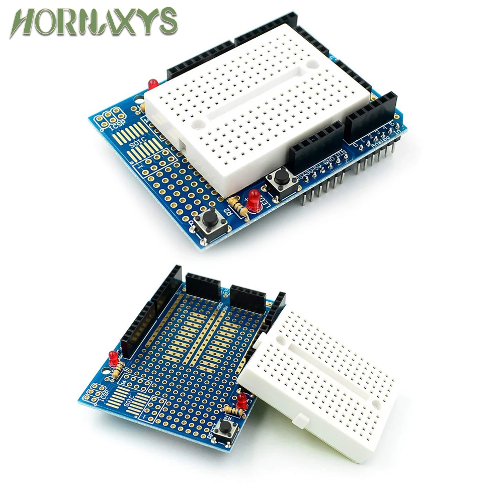 אלקטרוניקה חכם uno proto מגן אב טיפוס לוח הרחבה עם SYB-170 מיני לוח לחם מבוסס ארדוינו uno proosheld diy