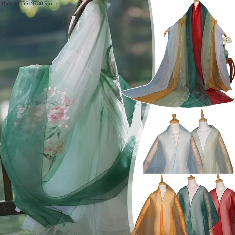 

Chinese Ancient Dance Streamers Traditional Opera Hanfu Chiffon Long Shawl Performance Props Fairy Chinese Dance Silk Ribbon