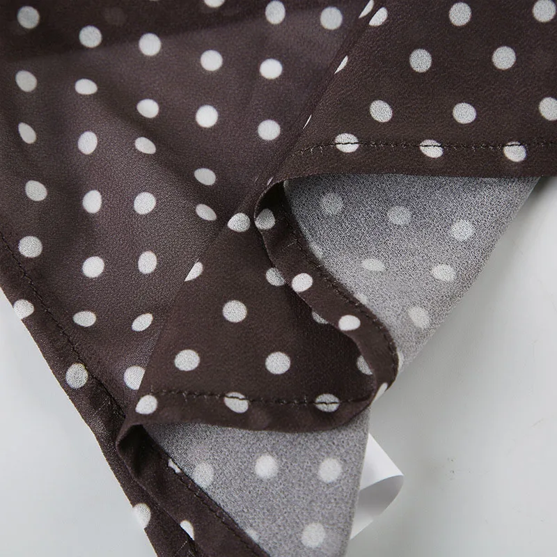 Sommer Y2K Damen Polka Dot Print ärmellose Weste Vintage Camisole mit Spaghettiträger Schal Streetwear Top – Detail 16