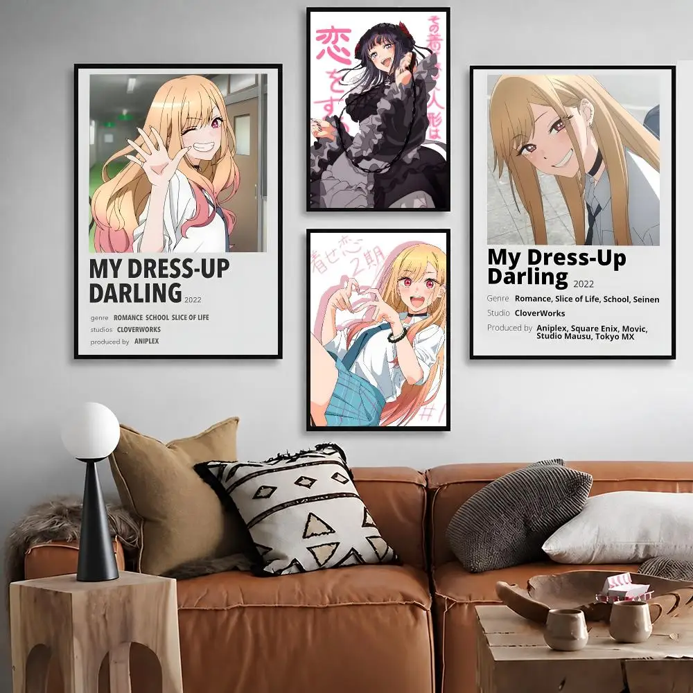 Manga My Dress-Up Darling   Character Print Japanese Graphic Streaming Film Style Wall Artwork Bedroom Decor Poster