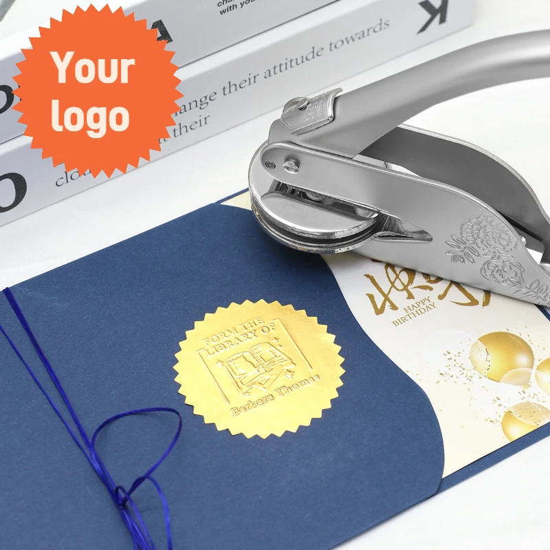 

Customized Embosser Stamp Personalized LOGO Custom Stamp Wedding Seals Embossing Birthday Name Private Envelope Party Invitation