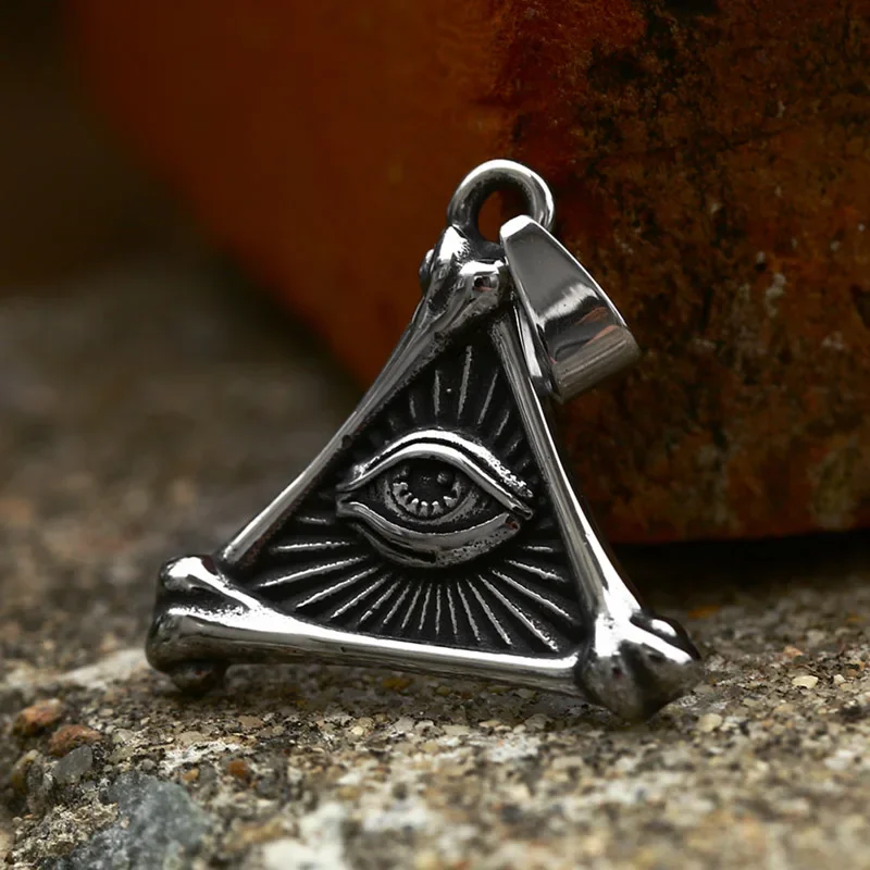 2024 New Design 316L Stainless Steel Egyptian Eye of Horus Pendant Wedjat Eye Pendant For Men Ethnic Jewelry Wholesale