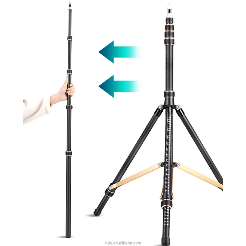 Heavy Duty Carbon Light Stand for Flash Video Photography Monopod Stand