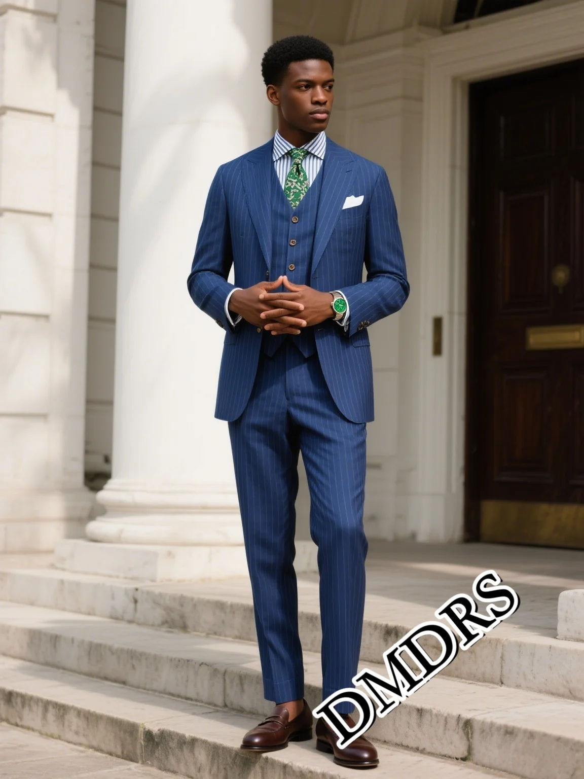 

DMDRS Elegant Single-Breasted Men's Suit Set For Wedding Popular Business 3PCS Men's Suit Set (Jacket, Vest, Pants)
