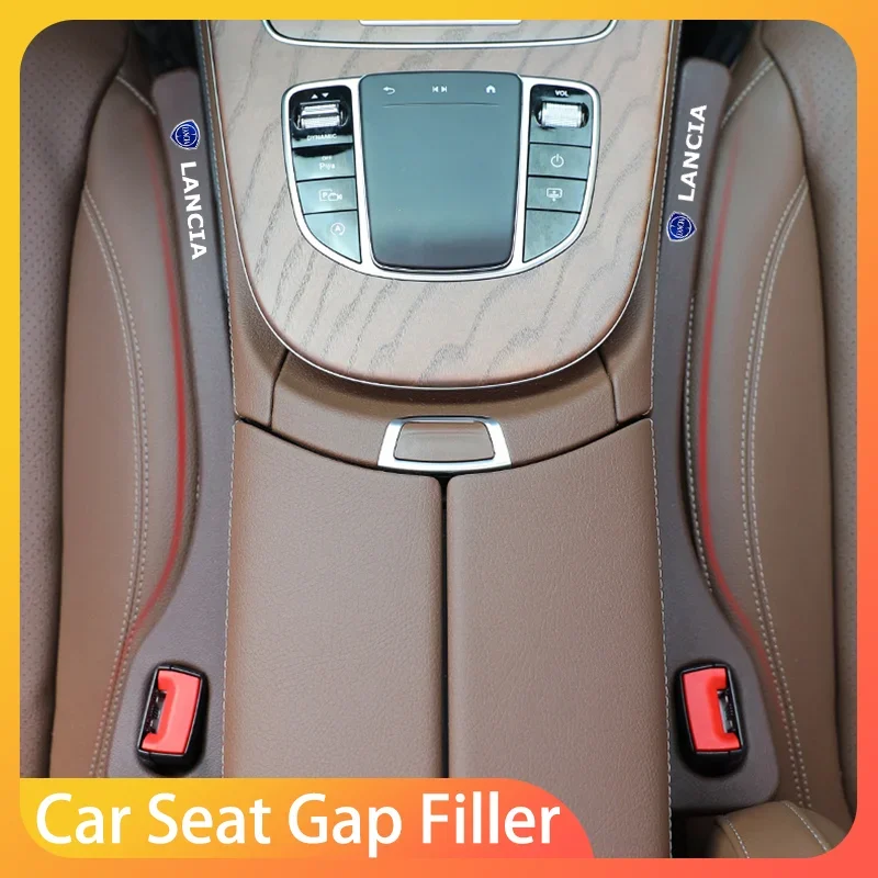 

Car Seat Gap Filler Kit (2Pcs) Side Seam Plug Strips For Lancia Delta Ypsilon Lybra Musa Kappa Voyager Emblem