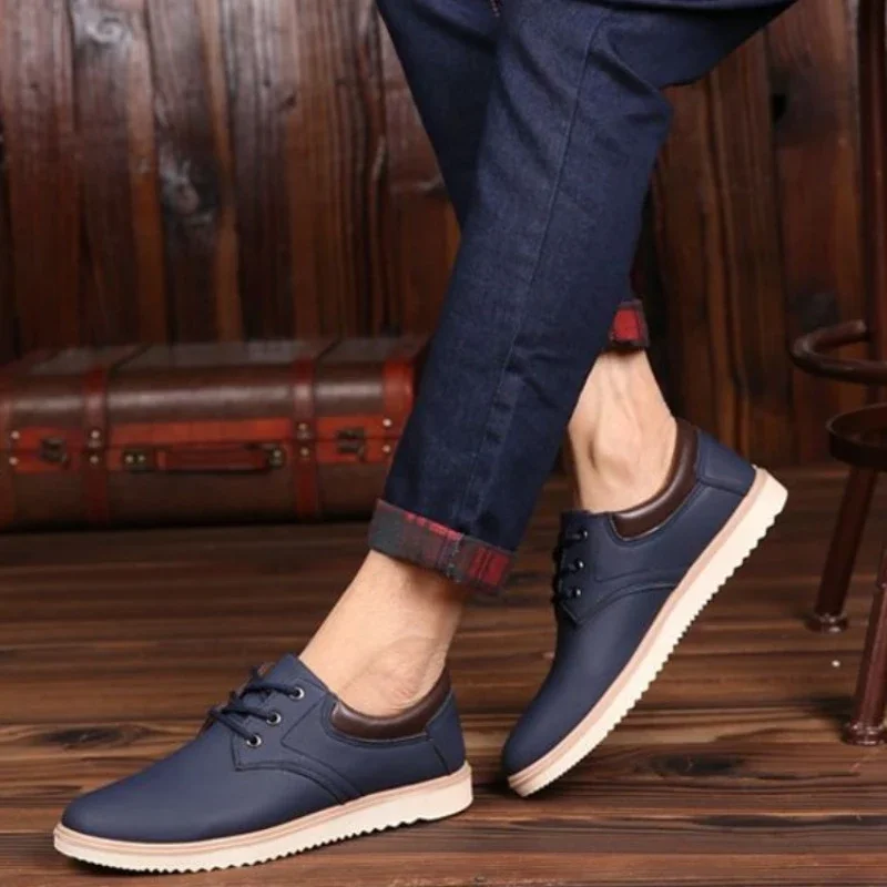 New In Leather Shoes for Men Comfortable Man Casual Shoe Fashion 2024 Social Legitimate On Sale Shipping Free Classic Original