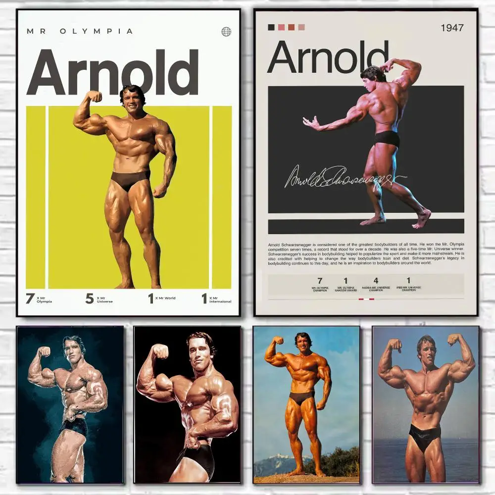 A-Arnold S-Schwarzenegger Poster HD Art Decorative Wall Art Waterproof Home Décor for Living Room Bedroom Café Stylish Gift