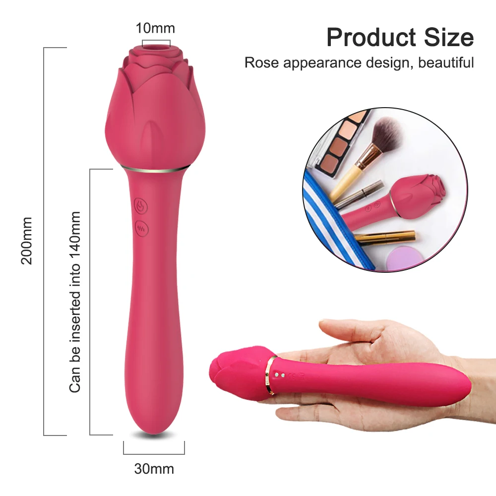 Women Clitoris Stimulator Rose Vibrator Female Masturbator Powerful Clit Sucking Vagina Vibrator G Spot Stimulator Sex Toy view 5