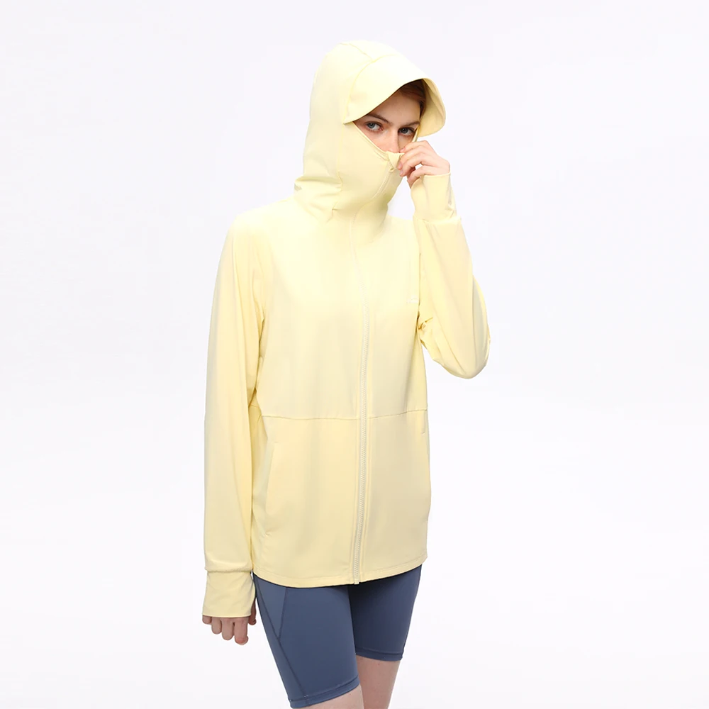 OhSunny giacche di protezione solare 2024 moda nuova protezione solare anti-uv manica lunga cappotto allentato con cappuccio per donna sport