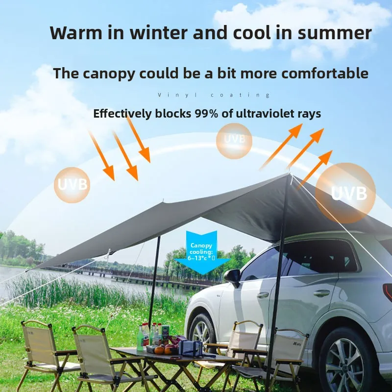 Car side canopy Outdoor parallel tent Car tent Awning pergola Rainproof canopy