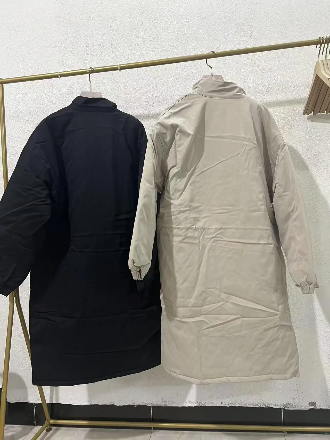 Women Parkas Long Coats Jackets Stand Collar Drawstring Coat Thick Warm Y2k Streetwear Jacket Work Outerwear Autumn Winter
