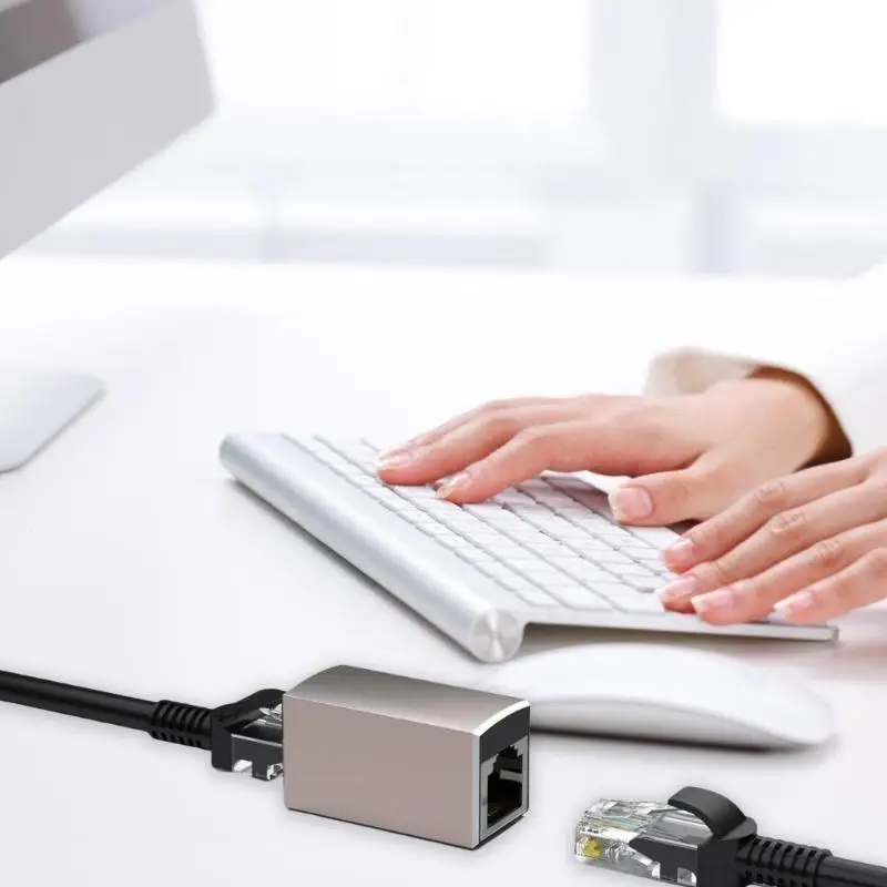 

Ethernet Extension RJ45 Coupler RJ45 Male to Female Connector for Extended Reach Connection 10Gbps Transmission Speed