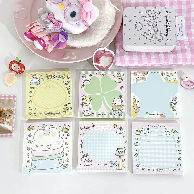 MINKYS 50 hojas Kawaii trébol de cuatro hojas Bloc de notas papel para hacer lista diario nota Paperlaria Material DIY papelería
