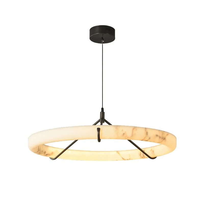 Spanish Marble Pendant Light Modern Minimalist Light Luxury Living Room Dining Room Hanging  Lamp Designer Creative Study Light