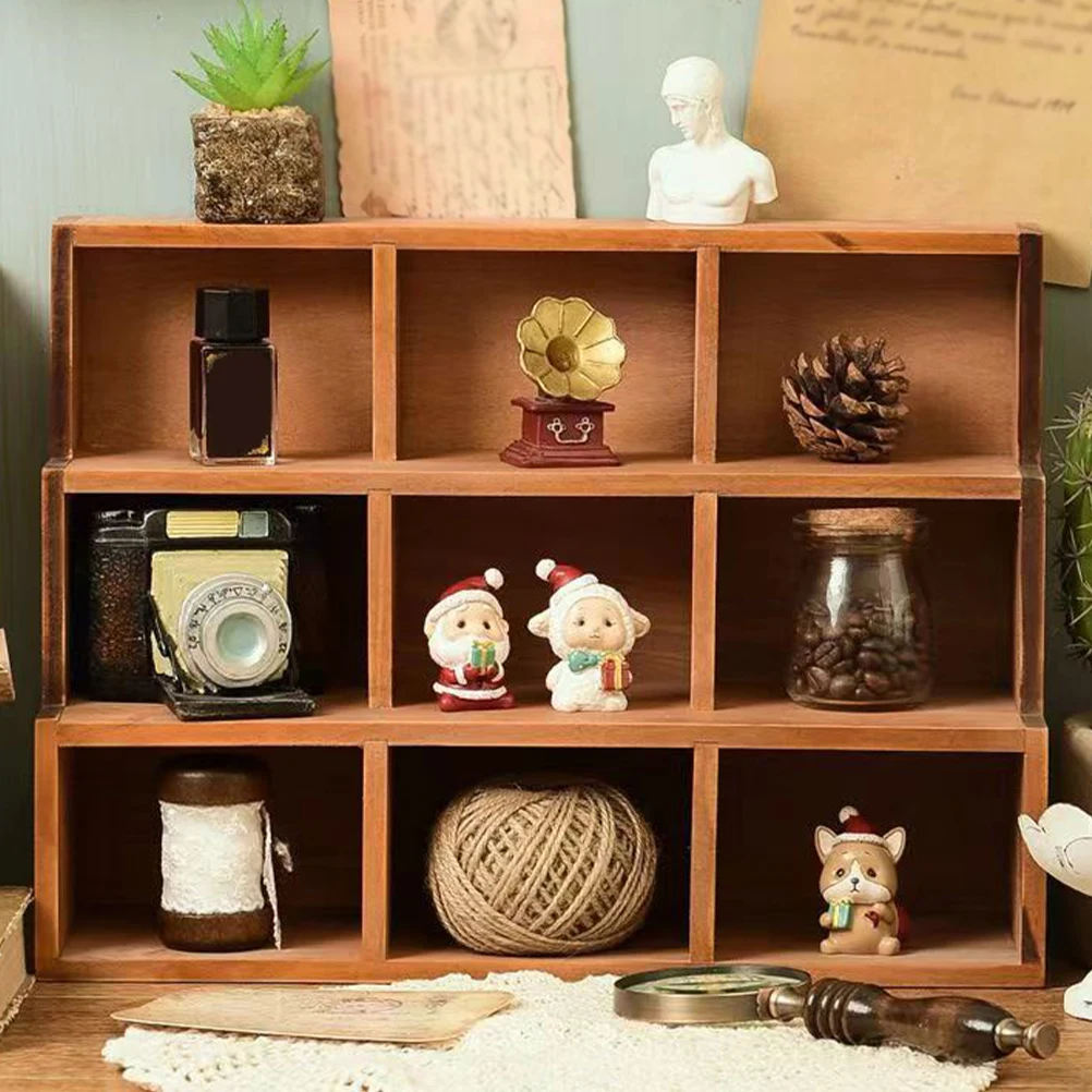 

Wood Display Rack Stable Stand For Statuettes Car Desktop Storage Wooden Shelf Display Stand Holder