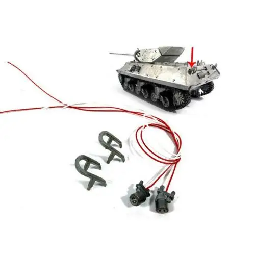 Metal Rear Lights W/ Guards for RC 1/16 Mato M10 Tank Destroyer DIY Model MT224 Spare Parts TH16085-SMT2