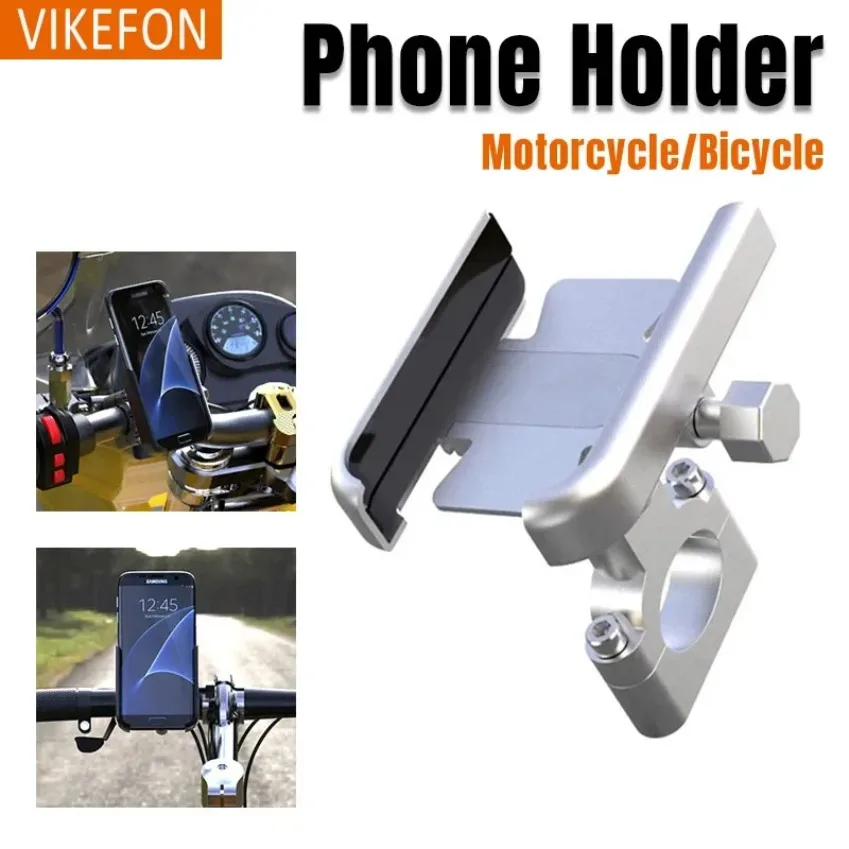 Motorcycle Aluminum Alloy Metal Bicycle Mobile Phone Holder GPS Navigation Stand Special Motorcycle Bike Riding Smartphone Mount