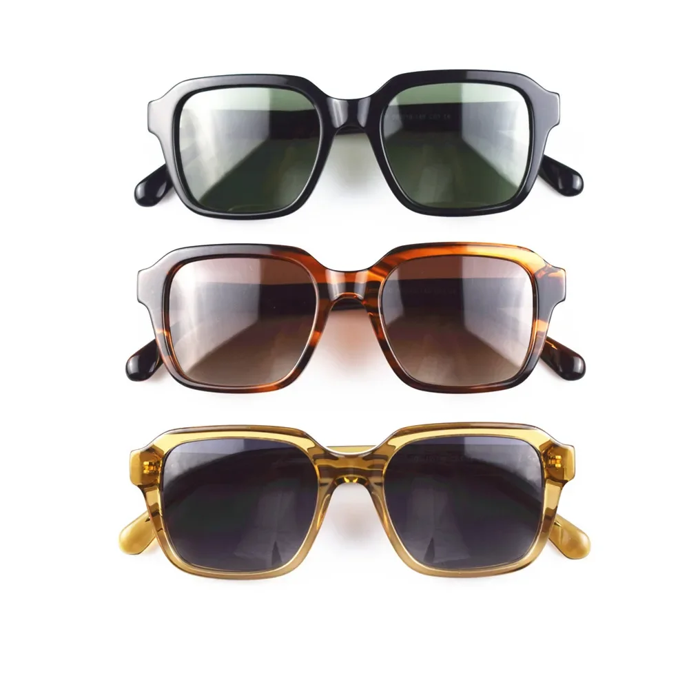 

BETSION High Quality Square Suitable for men women Custome Sunglasses Acetate Polarized UV400 Sun glasses women Male