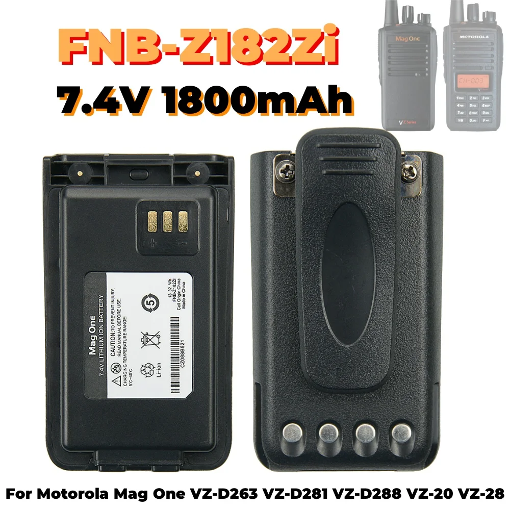 7.4V 1800mAh FNB-Z182ZI Lithium ion Battery for Motorola Mag One VZ-D263 VZ-D281 VZ-D288 VZ-20 VZ-28 Vertex FNB-Z182 FNB-Z182ZIT