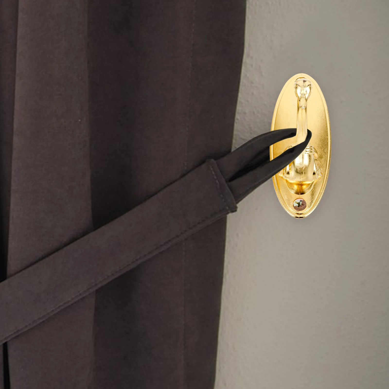 

Golden 8.5*4Cm Zinc Alloy Vintage Rose Tieback Holdback Curtain Holdback Rose Curtain Hook For Home Decor