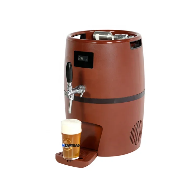 

Heavybao Stainless Steel Beer Barrel Commercial Keg Portable Home Brew 10L Draft Beer Kegerator