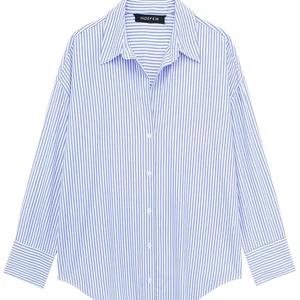 Trafik çizgili gömlek, baskı, kadınlar için, uzun kollu, v yaka, büyük beden, ilkbahar ve yaz aylarında ofis modası, 2021 Kadın çizgili levrek gömleklerinin en iyi 10 satışı-no. 8