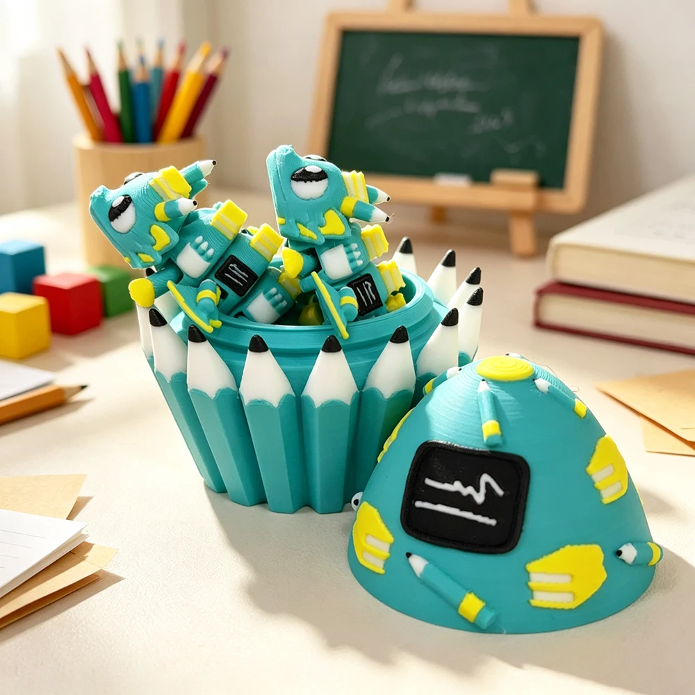 3d Printed Dragon Teacher + Dragon Egg Model Set Plastic Desk Decoration Sculpture Ornaments
