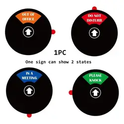 Acrylic Do Not Disturb Sign Changeable 4 States 5 Inch Busy Sign Doorplate Privacy Sign Wheel For Home Office Meeting Room