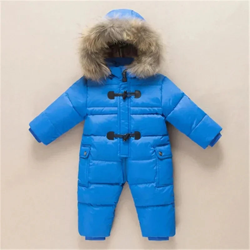 Winter Warm Waterproof Toddler Bodysuits Baby Girls Boys Jumpsuits Outfit Child Coat Children's Overalls Kids Clothing Jacket