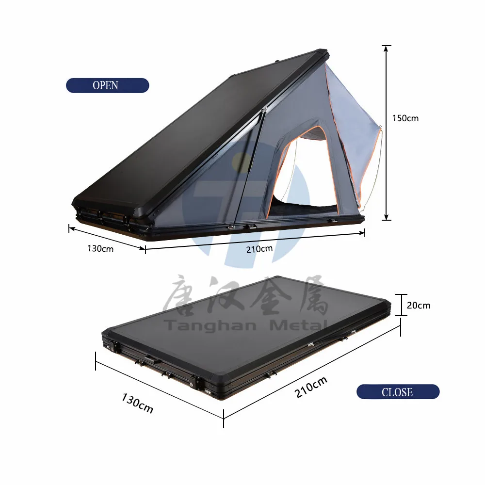 

DIY trailer parts Aluminum Triangle roof top tent for Ute tray and canopy custom