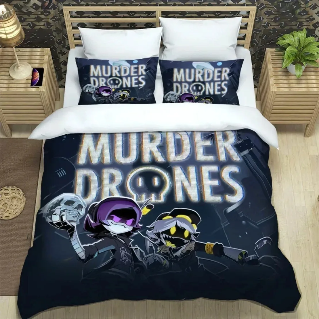 Customisable Murder-Drones Bedding Set With pillowcase Single Twin Queen King Size Bedding Set Children's Gift