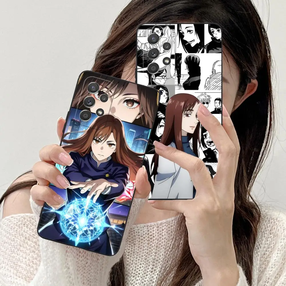 Jujutsu Kaisen Shoko Leiri funda de teléfono para Samsung Galaxy A56 55 54 53 52 51 36 35 34 23 16 15 5G cubierta de Color para teléfonos móviles