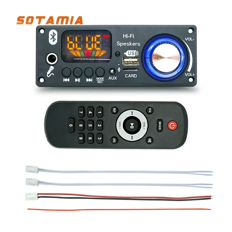 

SOTAMIA 80 Вт * 2 плата усилителя мощности Многофункциональный аудио модуль Bluetooth Bluetooth Mp3-декодер Звуковая система домашнего кинотеатра