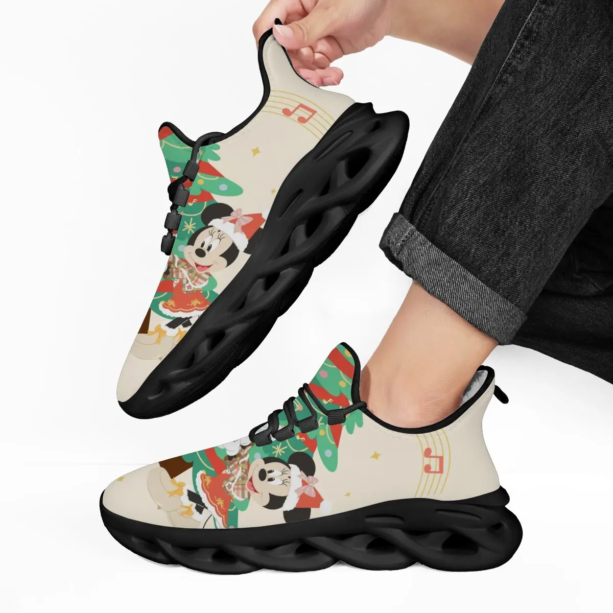 

Minnie Mouse Shoe Disney Men Casual Shoes Christmas Fleece Lined Casual Sneakers Anti-slip Soft Sole Man Shoes Zapatos Hombre