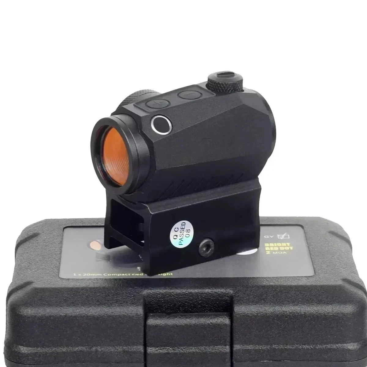 

R5 1x20mm 2 MOA Red Dot Sight Reflex Riflescope Hunting Scope With Mount Riser 20mm Rail Co-Witness Holographic AR15