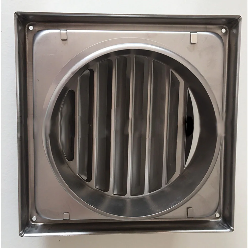 Wall Vent External 150mm with 304 Stainless Steel Metal Cover and Adjustable Air Valve for Indoor Air Ventilation Applications